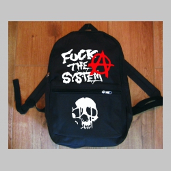 Fuck The System jednoduchý ľahký ruksak, rozmery pri plnom obsahu cca: 40x27x10cm materiál 100%polyester